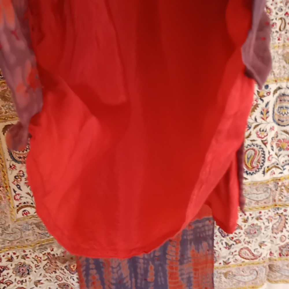 Rust And Purple Tye Dyed Tunic  M - Picture 7 of 9